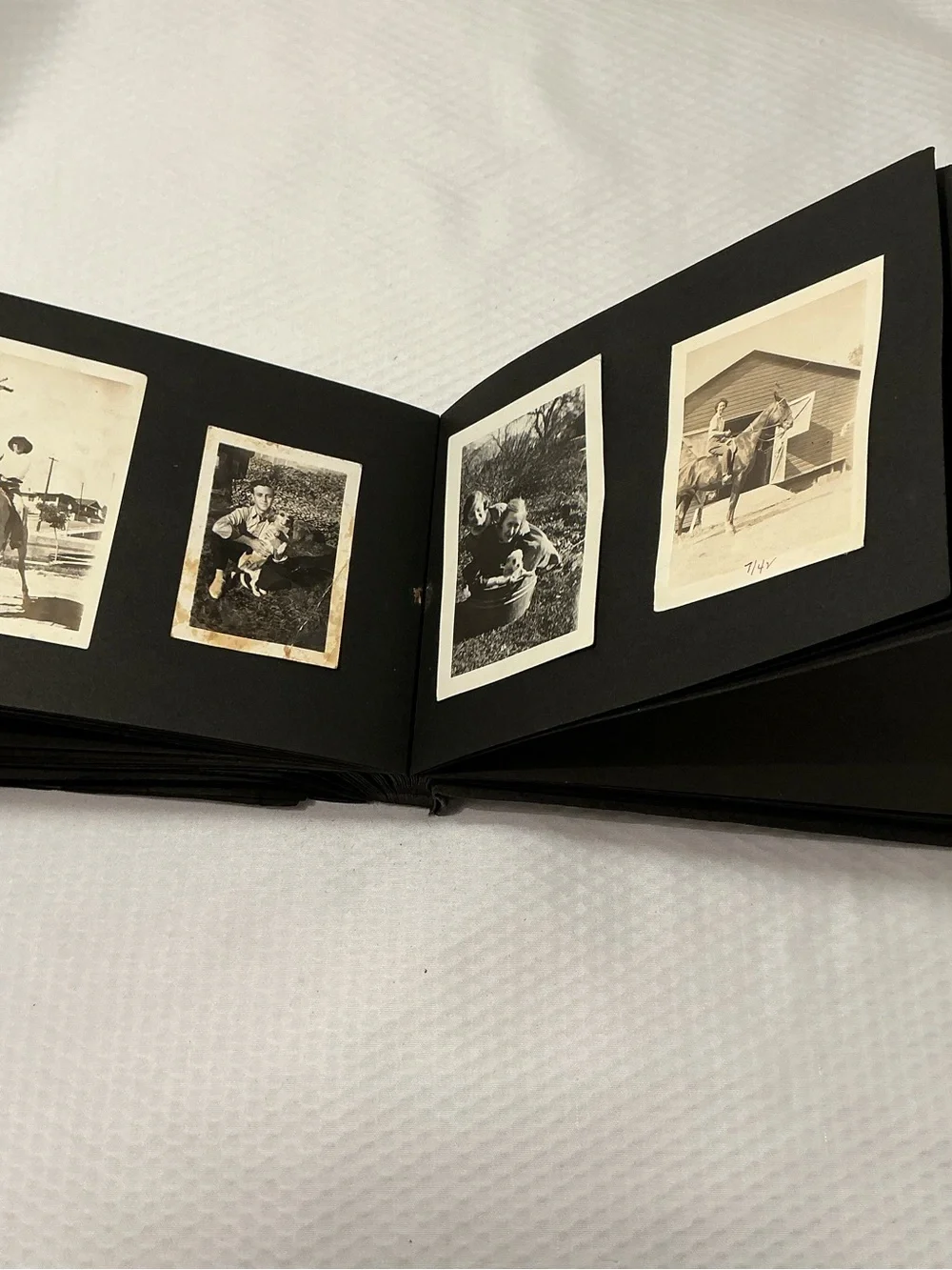 Vintage Black Photo Album with Black Pages